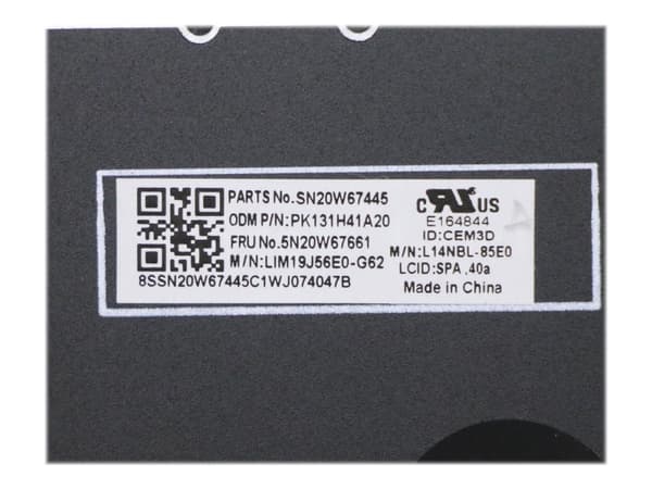 Chicony - Erstatningstastatur for bærbar PC - med Trackpoint, UltraNav - QWERTY - Spansk - svart - for ThinkPad L14 Gen 1 20U1, 20U2, 20U5, 20U6