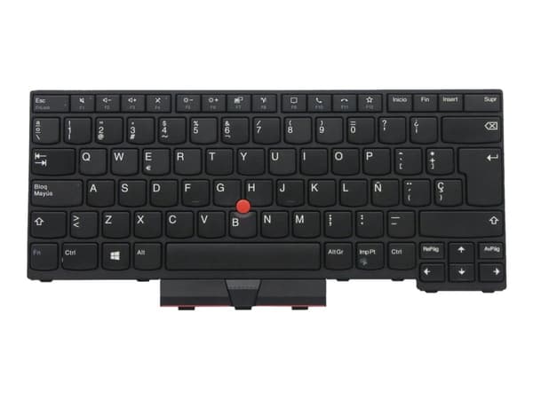 Chicony - Erstatningstastatur for bærbar PC - med Trackpoint, UltraNav - QWERTY - Spansk - svart - for ThinkPad L14 Gen 1 20U1, 20U2, 20U5, 20U6