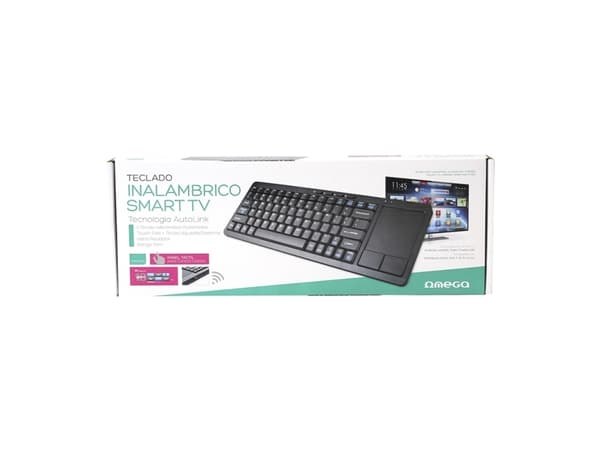 Omega OKB004BES, Täysikokoinen (100 %), Langaton RF, QWERTY, Musta