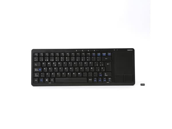 Omega OKB004BES, Täysikokoinen (100 %), Langaton RF, QWERTY, Musta musta