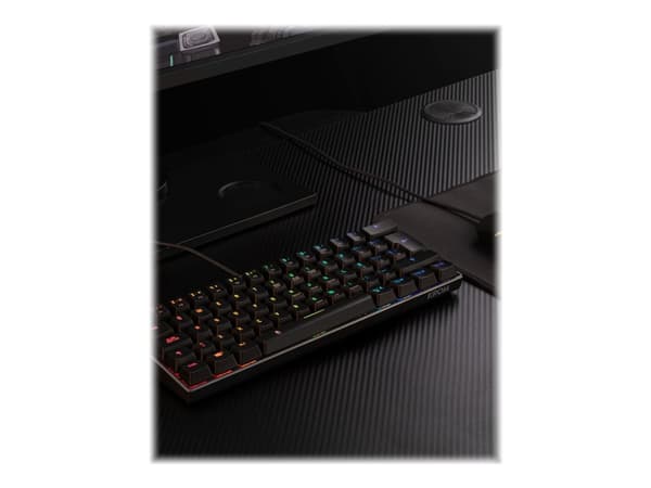 KROM Kluster - Tangentbord - bakgrundsbelyst - trådlös - USB, Bluetooth 5.0 - tangentbrytare: Outemu Red