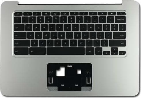 HP - Ersättningstangentbord för bärbar dator - brittisk - texturerad, asksilver - med övre skydd - för Chromebook 14 G4