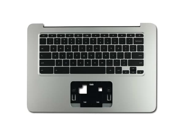 HP - Ersättningstangentbord för bärbar dator - brittisk - texturerad, asksilver - med övre skydd - för Chromebook 14 G4