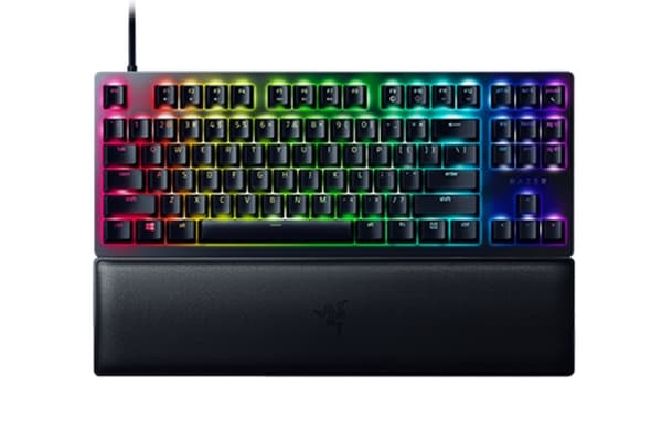Razer Huntsman V2 Tenkeyless, Tenkeyless (80–87 %), USB, QZERTY, RGB LED, Musta