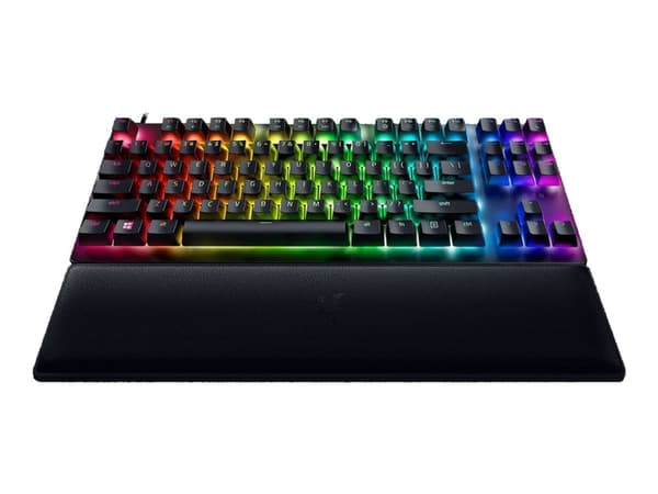 Razer Huntsman V2 Tenkeyless, Tenkeyless (80–87 %), USB, QZERTY, RGB LED, Musta