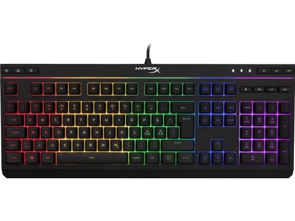 HyperX Alloy Core RGB - Tangentbord - bakgrundsbelyst - USB - QWERTY - Nordisk - svart