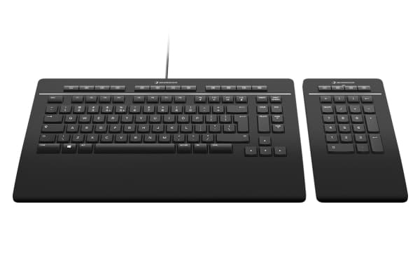 3Dconnexion Keyboard Pro with Numpad - Sett med tastatur og numerisk tastatur - USB - QWERTY - US International