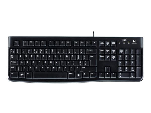 Logitech K120 Corded Keyboard tangentbord USB QWERTY Engelsk Svart