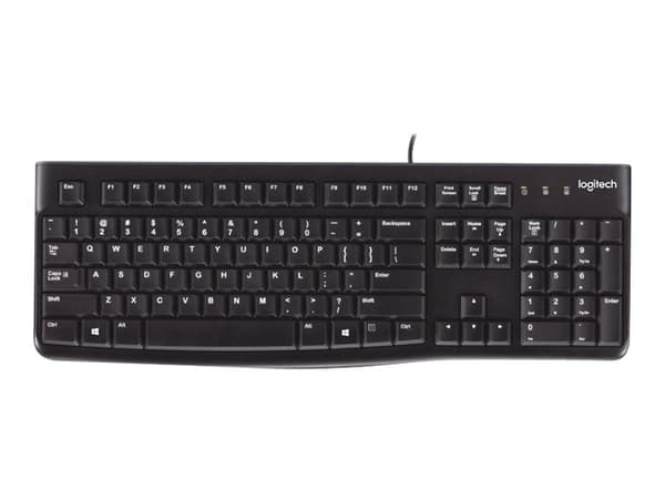 Logitech K120 Corded Keyboard tangentbord USB QWERTY Engelsk Svart