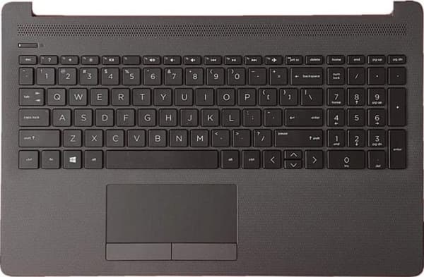 HP - Ersättningstangentbord för bärbar dator - QWERTY - italiensk - gagatsvart - med övre skydd
