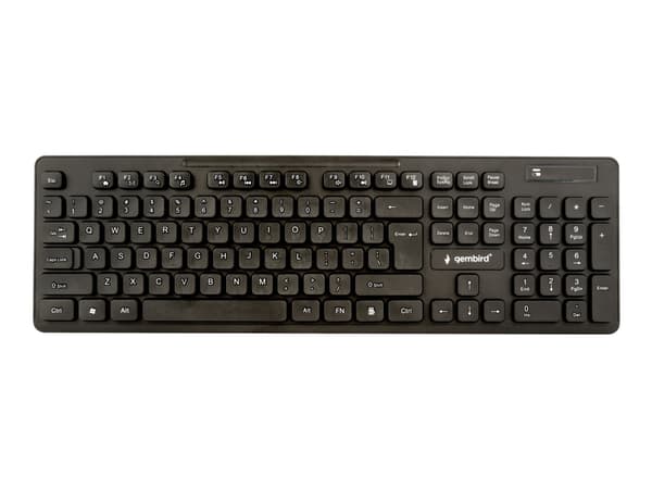 Gembird - Sats med tangentbord och mus - trådlös - 2.4 GHz - QWERTY - amerikansk - svart - färglåda