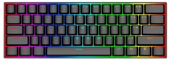 REDRAGON K630RGB RED, Kabel, USB, Mekaniska tangentbrytare, QWERTY, RGB LED, Svart