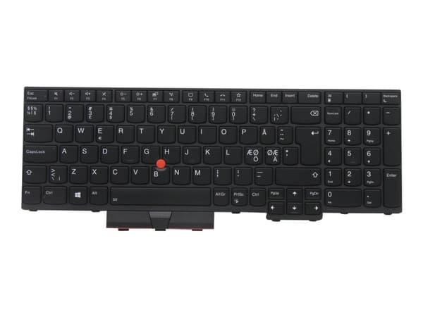 Chicony - Kannettavat udskiftningstastatur - med Trackpoint - bagbelyst - QWERTY - Nordisk - sort - FRU - for ThinkPad P15v Gen 1; P15v Gen 2; T15p G