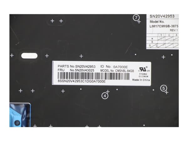 Lenovo - Ersättningstangentbord för bärbar dator - med Trackpoint - QWERTY - brittisk - svart - FRU - för ThinkPad L13 Gen 2; L13 Yoga Gen 2; X13 Gen