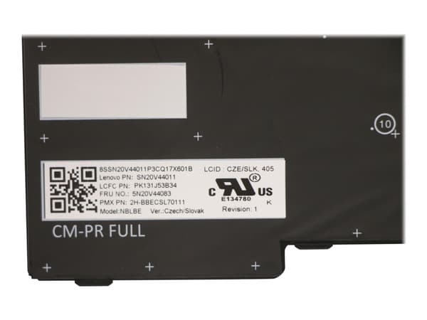 Primax - Kannettavat udskiftningstastatur - med Trackpoint - bagbelyst - QWERTY - tjekkisk/slovakisk - sort - FRU - for ThinkPad P14s Gen 1; P14s Gen
