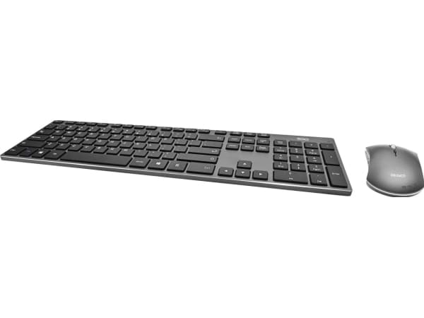 DELTACO TB-800 - Sats med tangentbord och mus - trådlös - QWERTY - amerikansk - svart