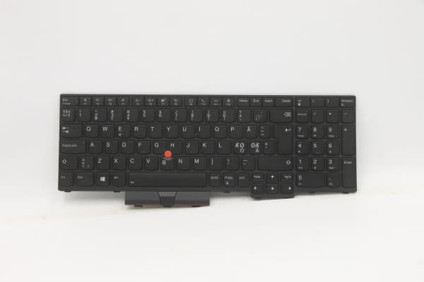 Transimage - Erstatningstastatur for bærbar PC - med Trackpoint, UltraNav - bakbelysning - QWERTY - Nordisk - for ThinkPad L15 Gen 1 20U7, 20U8