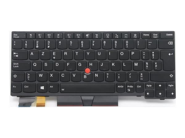 Lenovo - Ersättningstangentbord för bärbar dator - med Trackpoint, UltraNav - bakgrundsbelyst - AZERTY - belgisk - svart - FRU