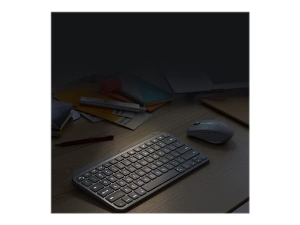 Logitech MX Keys Mini for Business - Tastatur - bakbelysning - trådløs - Bluetooth LE - QWERTY - Pan Nordic - grafitt