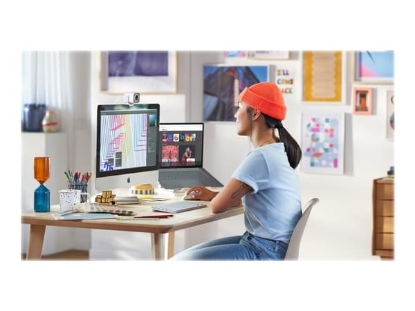 Logitech MX Keys Mini for Business - Tangentbord - bakgrundsbelyst - trådlös - Bluetooth LE - QWERTY - hela norden - blekgrå