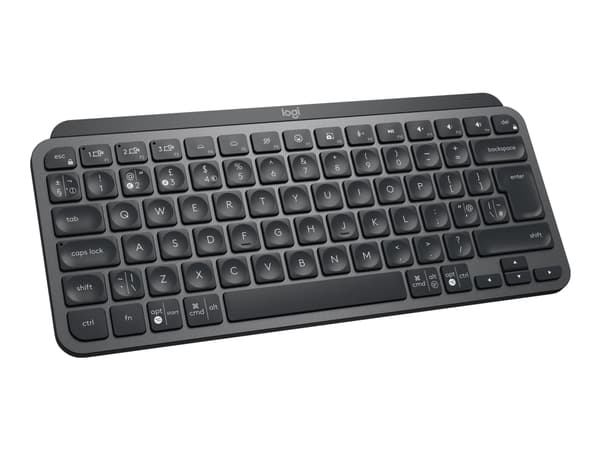 Logitech MX Keys Mini for Business, Mini, RF Wireless + Bluetooth, Näppäimen saksikytkin, QWERTY, LED, Grafiitti
