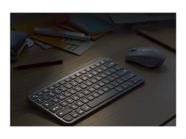 Logitech MX Keys Mini for Business - Tastatur - bakbelysning - trådløs - Bluetooth LE - QWERTY - Internasjonal engelsk / kanadisk fransk - grafitt