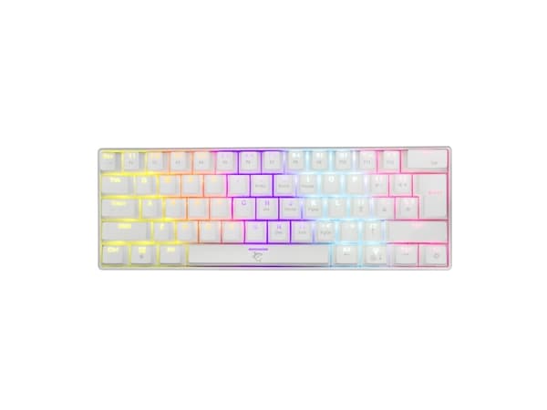 White Shark GK-2022 SHINOBI, 60%, USB, Mekaniska tangentbrytare, QWERTY, LED, Vit Vit