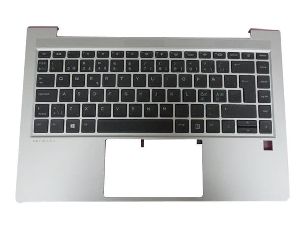 HP - Ersättningstangentbord för bärbar dator - bakgrundsbelyst - Nordisk - med övre skydd - för ProBook 440 G8 Notebook, 445 G8 Notebook