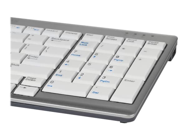 BakkerElkhuizen UltraBoard 960, Mini, USB, QWERTY, Harmaa, Valkoinen