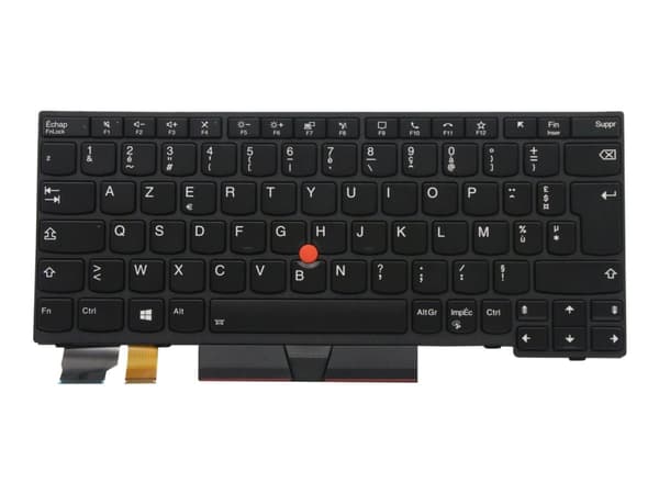Lite-On - Ersättningstangentbord för bärbar dator - med Trackpoint, UltraNav - bakgrundsbelyst - AZERTY - fransk - svart - FRU - för ThinkPad L13 Gen