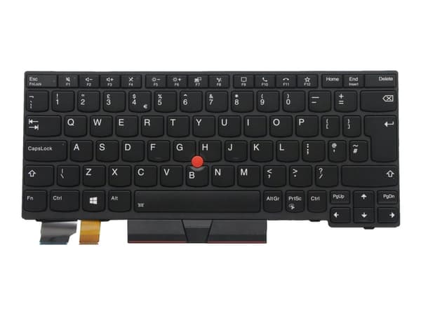 Chicony - Erstatningstastatur for bærbar PC - med Trackpoint - bakbelysning - QWERTY - Storbritannia - svart - FRU - for ThinkPad L13 Gen 2; L13 Yoga