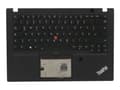 Miniatyrbild 1 av 2: Sunrex - Ersättningstangentbord för bärbar dator - med Trackpoint - bakgrundsbelyst - AZERTY - tysk - svart - FRU - med övre skydd - för ThinkPad T14
