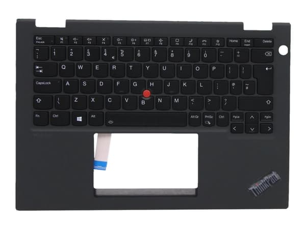 Chicony - Ersättningstangentbord för bärbar dator - med Trackpoint - bakgrundsbelyst - QWERTY - brittisk - FRU - med övre skydd - för ThinkPad X13 Yo