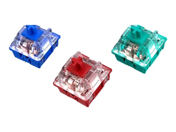 HyperX Alloy Origins - Tangentbord - bakgrundsbelysning - USB-C - QWERTY - amerikansk - tangentbrytare: HyperX Aqua - svart