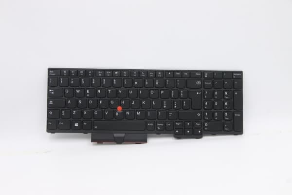 Chicony - Ersättningstangentbord för bärbar dator - med Trackpoint - bakgrundsbelyst - QWERTY - italiensk - svart - FRU - för ThinkPad P15 Gen 1 20ST