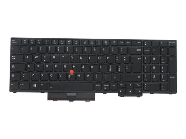 Chicony - Ersättningstangentbord för bärbar dator - med Trackpoint - bakgrundsbelyst - QWERTY - italiensk - svart - FRU - för ThinkPad P15 Gen 1 20ST