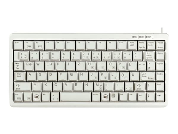 CHERRY Compact-Keyboard G84-4100 - Tangentbord - USB - fransk Grå