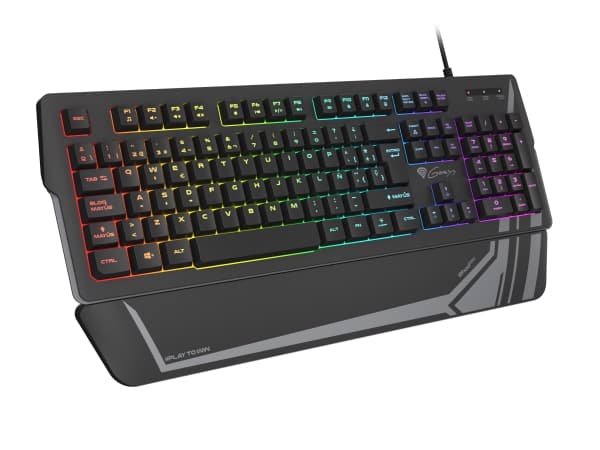 GENESIS Rhod 350 RGB, Kabel, USB, Membrantangentbrytare, QWERTY, RGB LED, Svart Svart