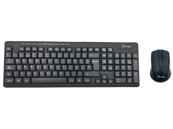 L-Link LL-KB-555-WCOMBO, Kabel, USB, Membrantangentbrytare, QWERTY, Svart, Mus inkluderad Svart