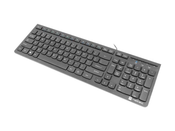 NATEC DISCUS 2, Fullstor (100 %), Kabel, USB, Membrantangentbrytare, QWERTY, Svart