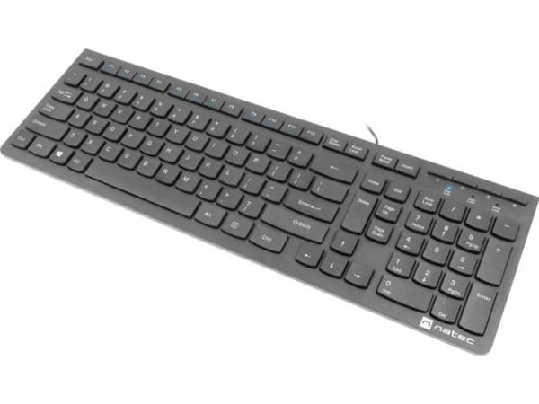 NATEC DISCUS 2, Fullstor (100 %), Kabel, USB, Membrantangentbrytare, QWERTY, Svart