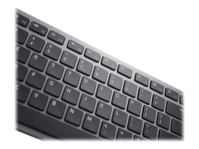Dell Premier Wireless Keyboard and Mouse KM7321W - Sats med tangentbord och mus - trådlös - 2.4 GHz, Bluetooth 5.0 - QWERTY - brittisk - Titan gray