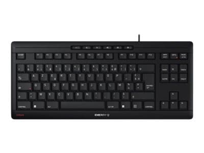 CHERRY STREAM KEYBOARD TKL, USB, Näppäimen saksikytkin, QWERTY, Musta musta