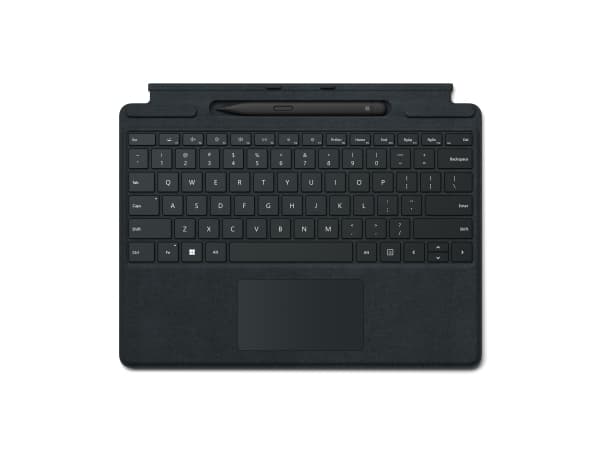 Microsoft Surface Pro Signature Keyboard - Tastatur - med akselerometer, styreplate, lagrings- og ladebakke for Surface Slim Pen 2 - AZERTY - Fransk