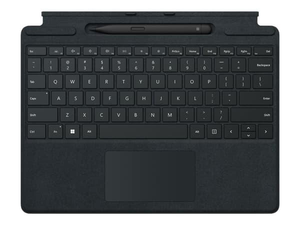 Microsoft Surface Pro Signature Keyboard - Tastatur - med akselerometer, styreplate, lagrings- og ladebakke for Surface Slim Pen 2 - AZERTY - Fransk