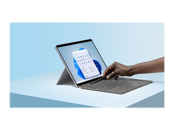 Microsoft Surface Pro Signature Keyboard - Tastatur - med akselerometer, styreplate, lagrings- og ladebakke for Surface Slim Pen 2 - AZERTY - Fransk