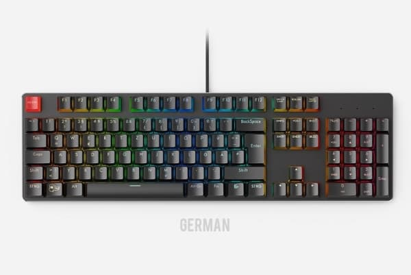Glorious PC Gaming Race G-104-BLACK-DE, Tangentbordsknapp, Akrylnitrilbutadienstyren (ABS), Svart
