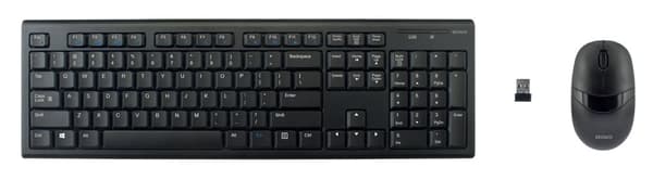 Wireless combo kit, keyboard and mouse, 10m range, US layout musta