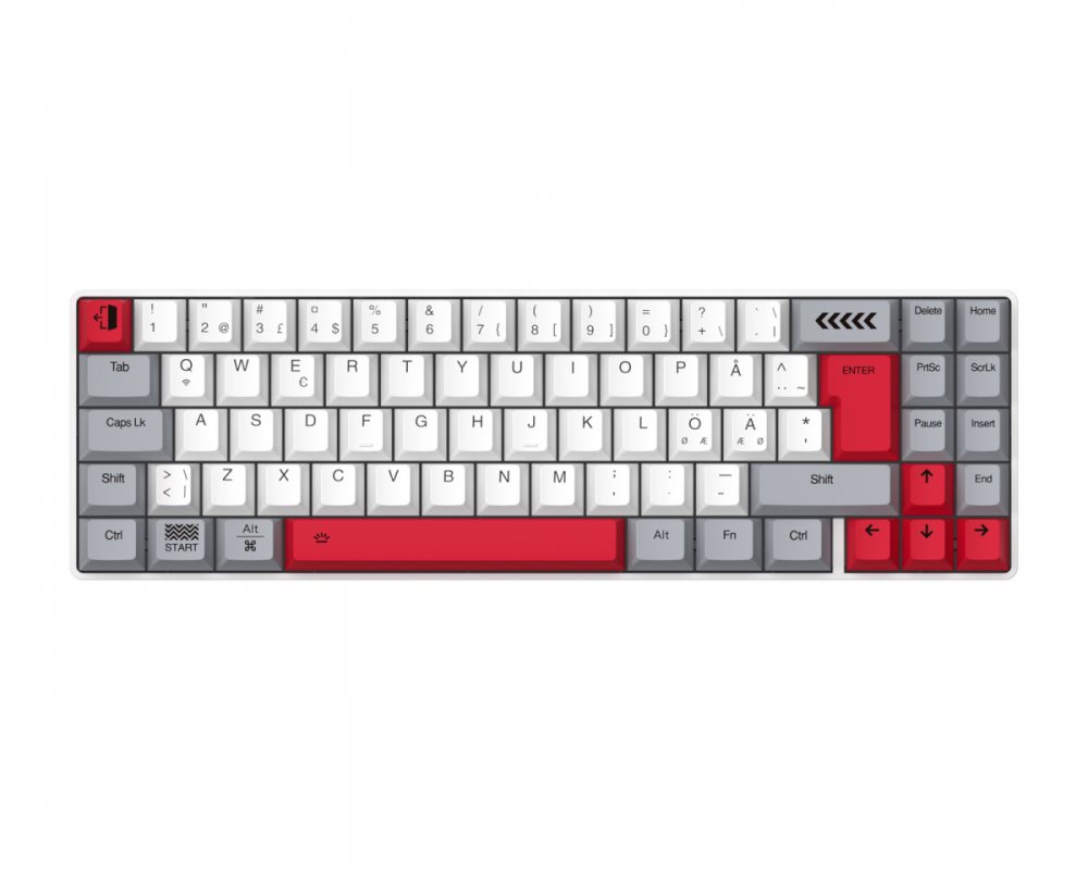 EK871 Hotswap LED Bluetooth Tangentbord Blue Sky]