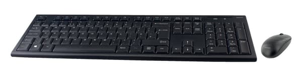 Wireless keyboard and mice USB receiver 10m range UK layout Svart